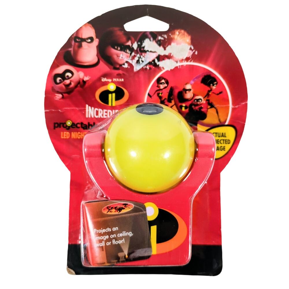 Disney Pixar Incredibles 2 Projectable LED Night Light Jasco Plug-in Light New